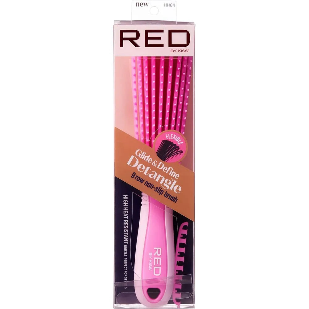 Red by Kiss Glide & Define Brush HH64 – Effortless Detangling & Curl Control | Size: Full - Length Detangler - Beauty Exchange Beauty Supply