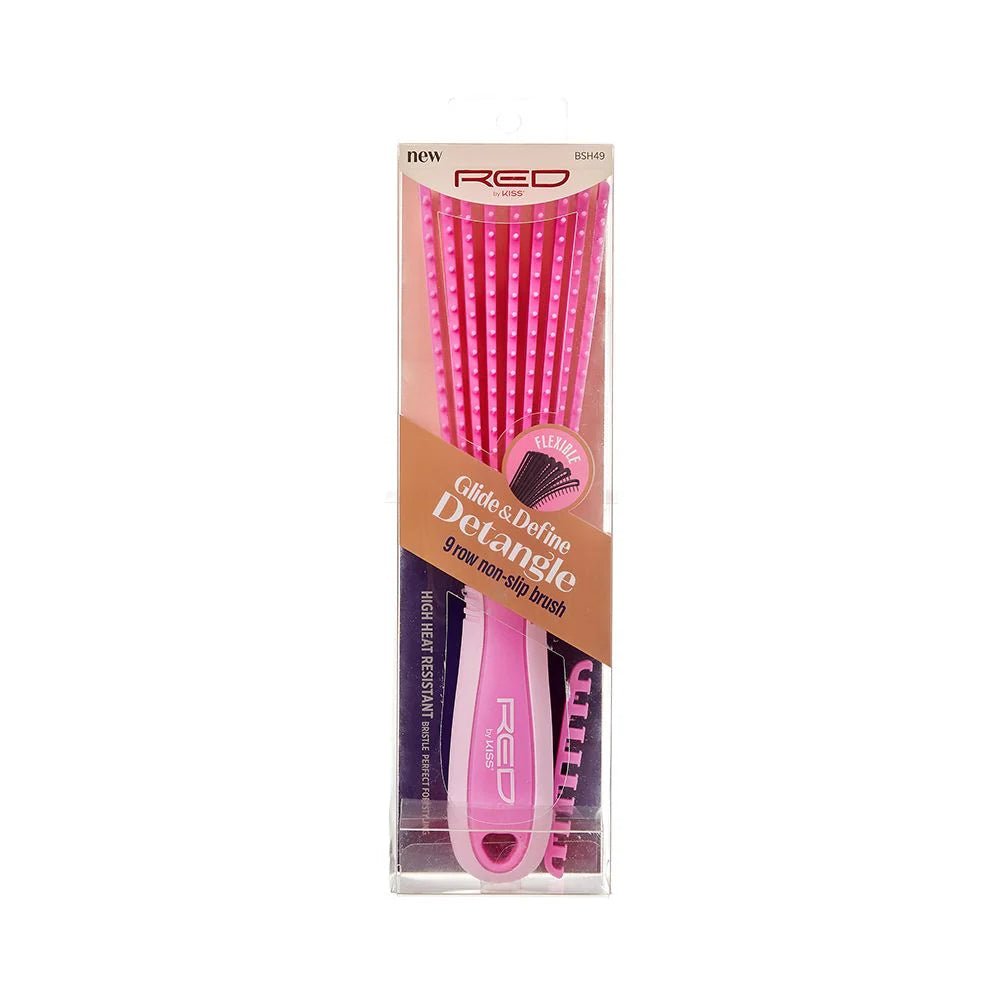 Red by Kiss Glide & Define Brush HH64 – Effortless Detangling & Curl Control | Size: Full - Length Detangler - Beauty Exchange Beauty Supply