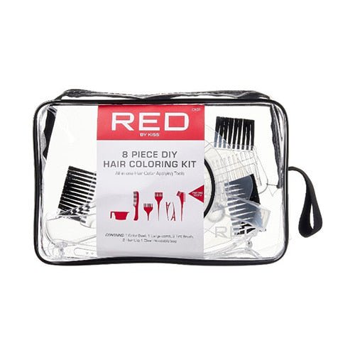 Red by Kiss Hair Coloring Kit with Pouch Bag – 8 Piece Set - Beauty Exchange Beauty Supply