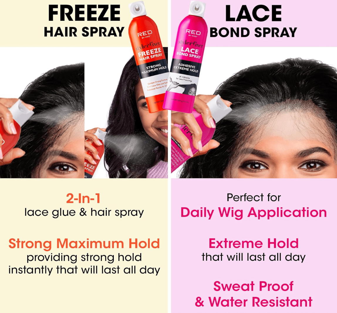 RED by Kiss Hair Glue Spray Adhesive – Extreme Hold - Beauty Exchange Beauty Supply