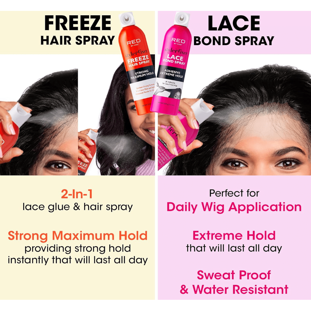 RED by Kiss Hair Glue Spray Adhesive – Extreme Hold - Beauty Exchange Beauty Supply