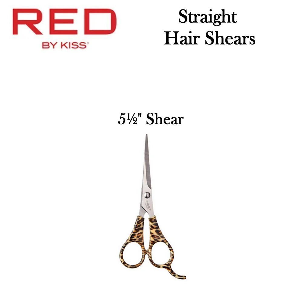 Red by Kiss Hair Shear 5½" – HSC55 | Precision Scissors for Professional & At - Home Haircuts - Beauty Exchange Beauty Supply