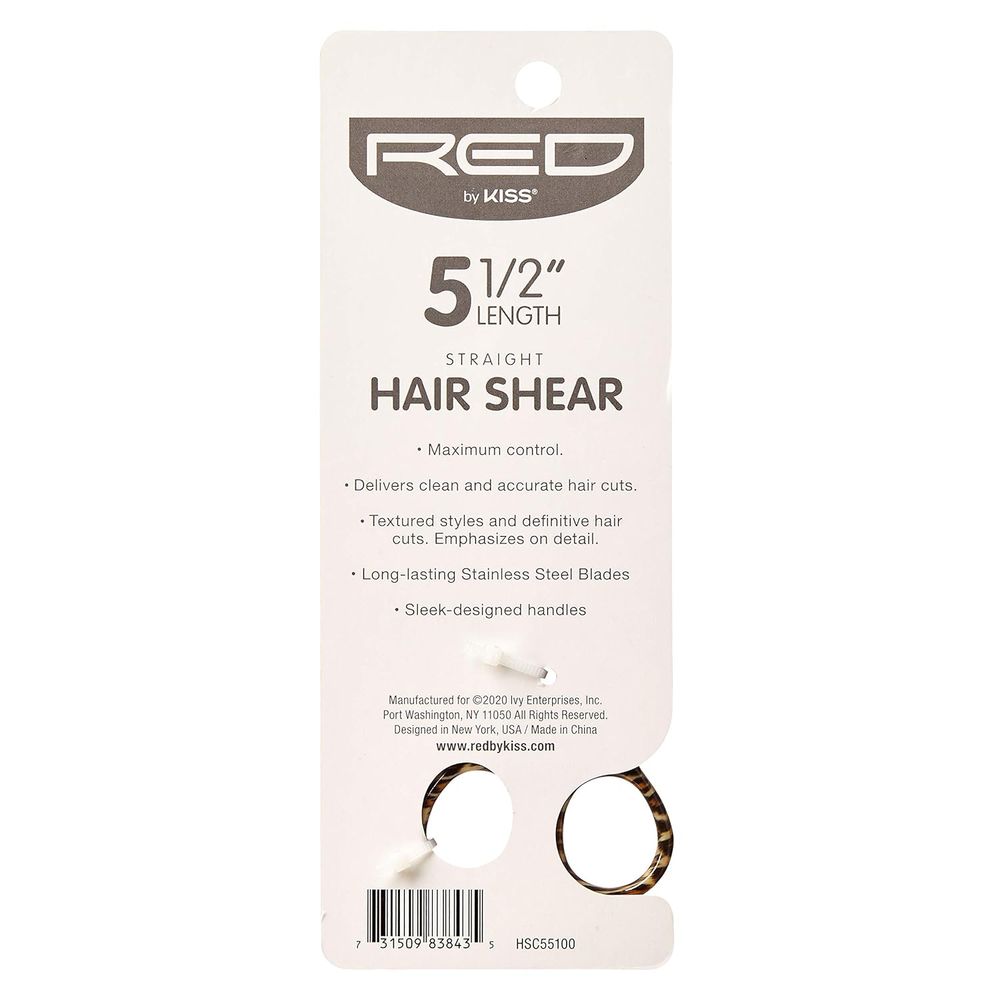 Red by Kiss Hair Shear 5½" – HSC55 | Precision Scissors for Professional & At - Home Haircuts - Beauty Exchange Beauty Supply