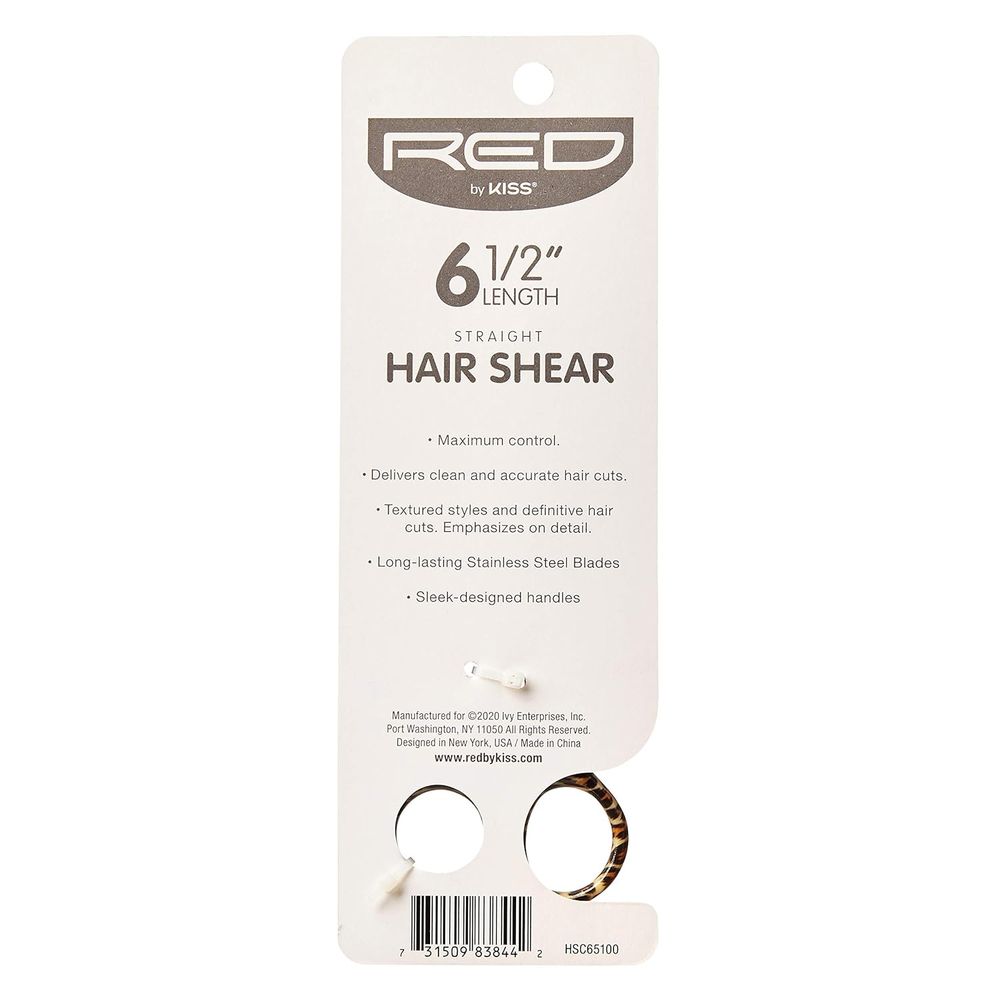 Red by Kiss Hair Shear 6½" – HSC65 | Long Blades for Smooth, Professional Cuts - Beauty Exchange Beauty Supply