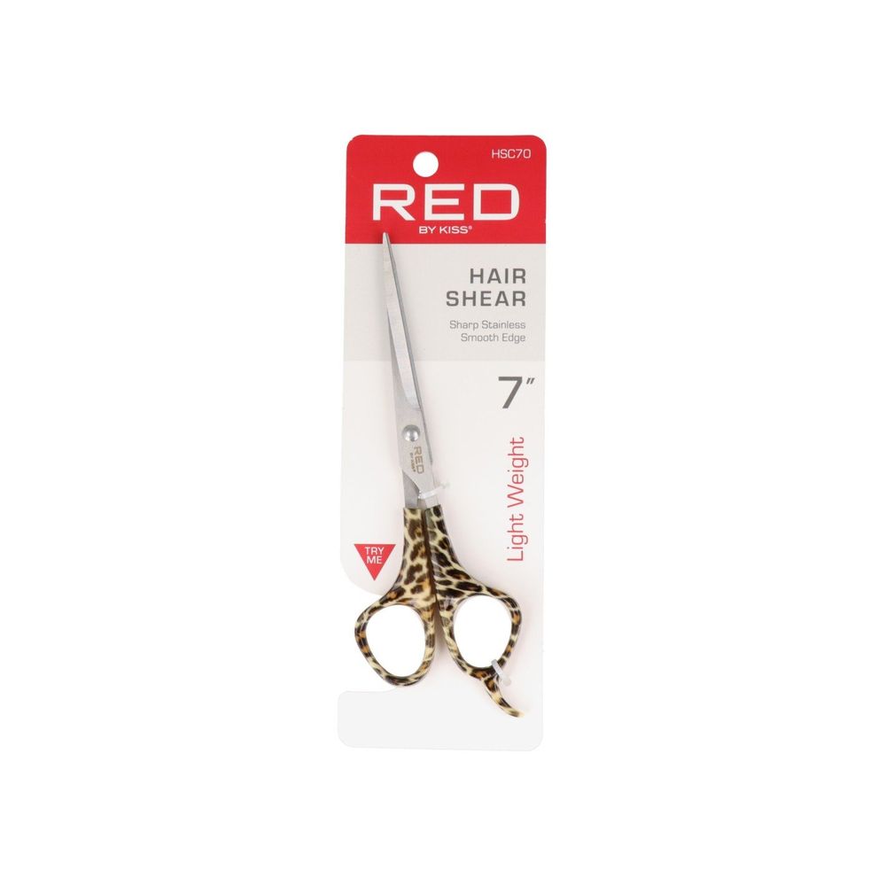 Red by Kiss Hair Shear 7" HSC70 – Precision, Sharpness & Comfort for Salon - Quality Cuts - Beauty Exchange Beauty Supply