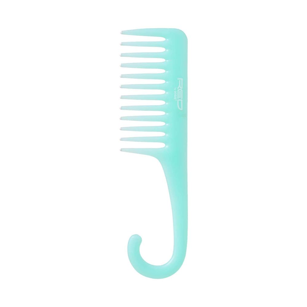 Red by Kiss Hanging Shampoo Comb – HM24 | Wide - Tooth Comb for Detangling in Shower with Built - In Hook - Beauty Exchange Beauty Supply