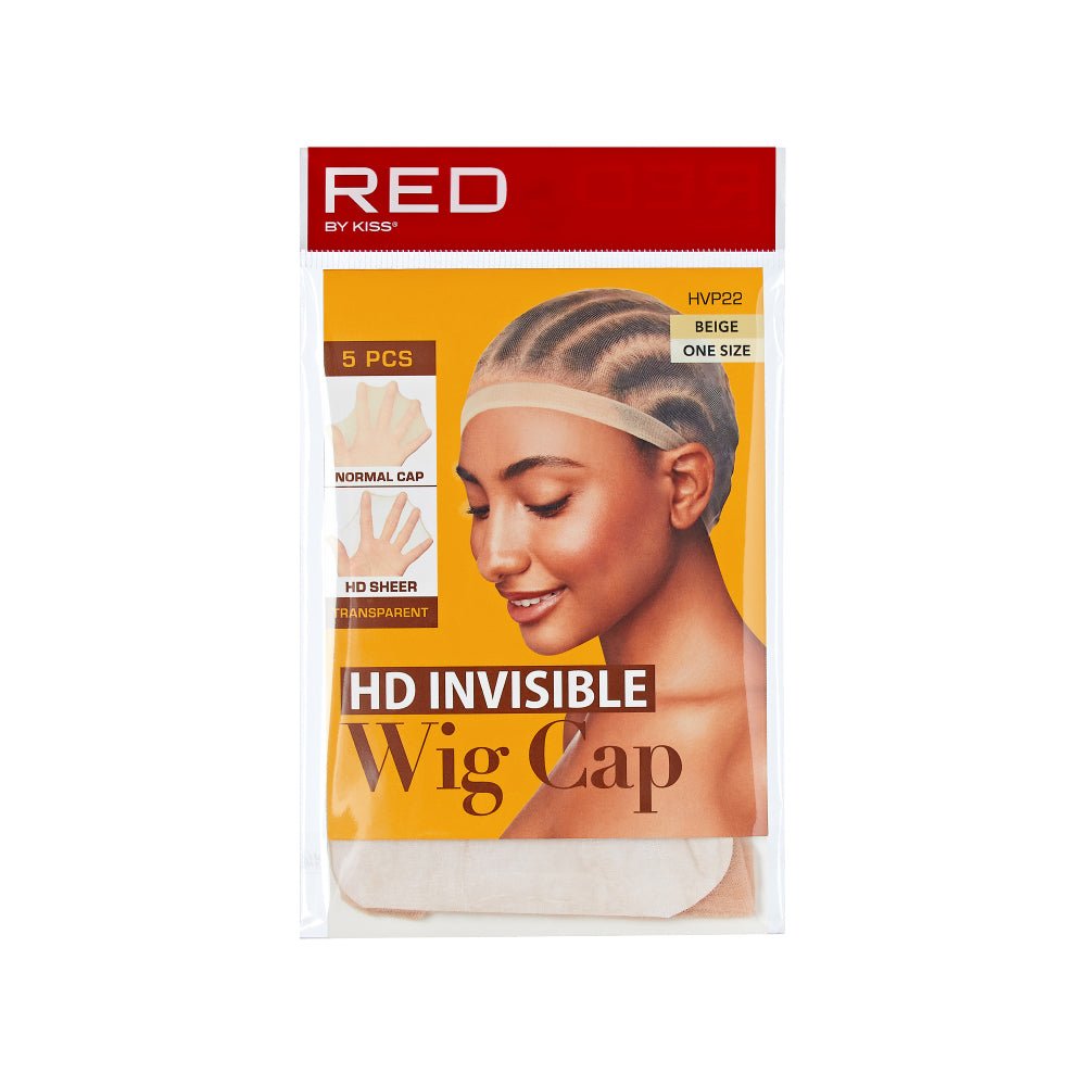 Red by Kiss HD Invisible Wig Cap | Ultra - Thin, Seamless Protection for Flawless Wig Installs | Beige, Dark Beige, Dark Brown - Beauty Exchange Beauty Supply