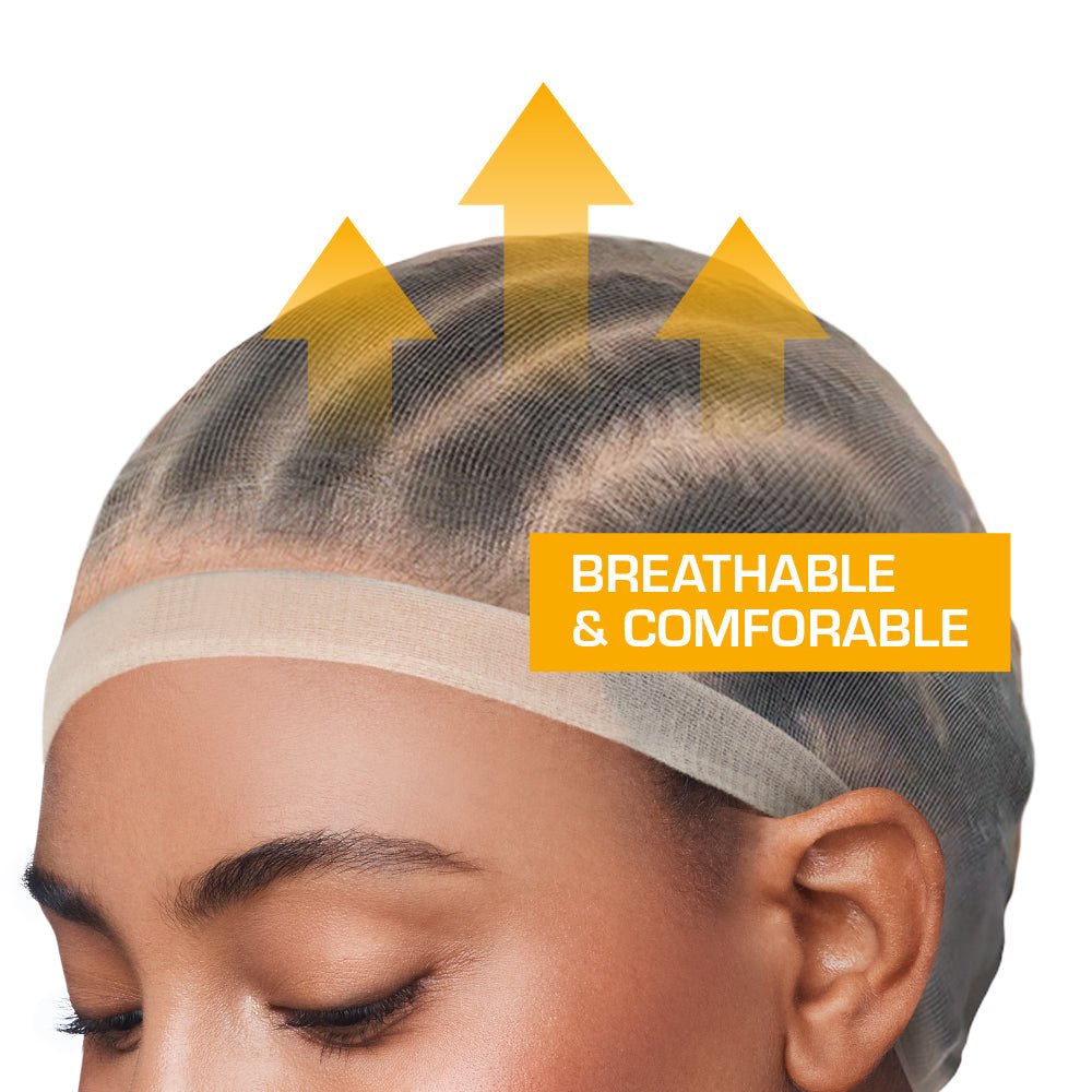 Red by Kiss HD Invisible Wig Cap | Ultra - Thin, Seamless Protection for Flawless Wig Installs | Beige, Dark Beige, Dark Brown - Beauty Exchange Beauty Supply