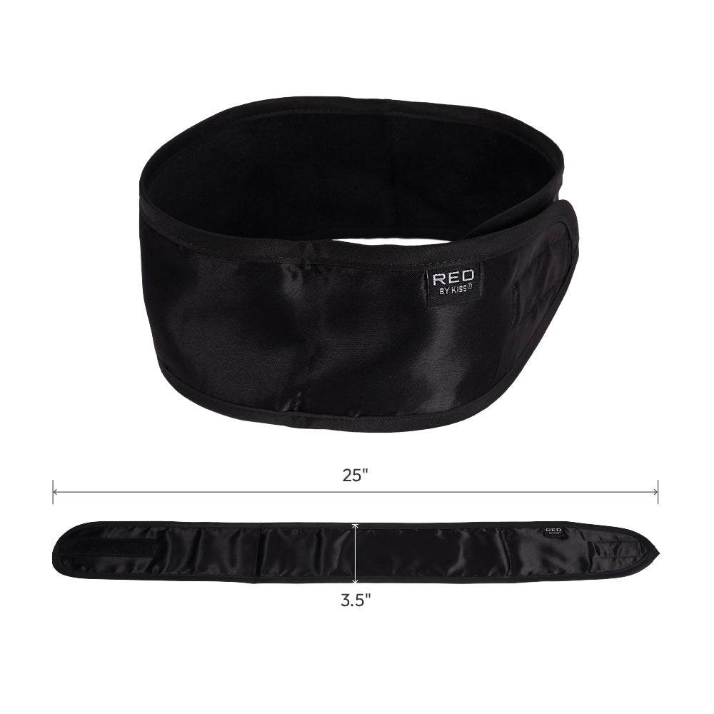 Red by Kiss Hook & Loop Spa Headband – Black - Beauty Exchange Beauty Supply