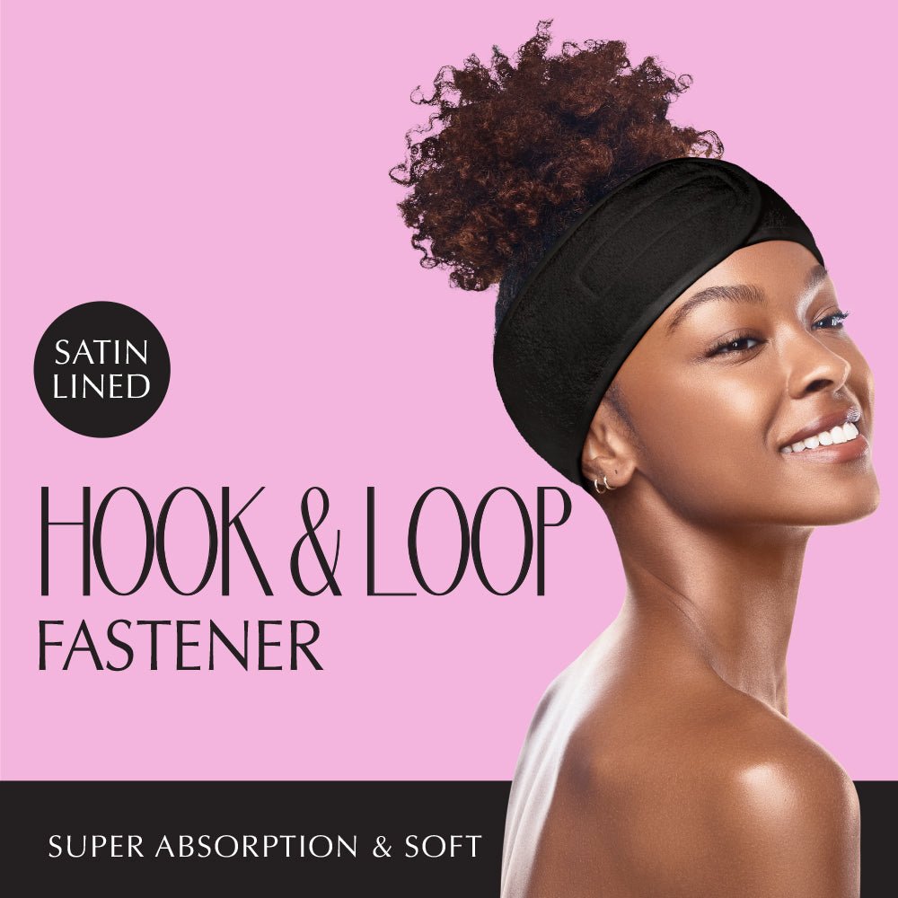 Red by Kiss Hook & Loop Spa Headband – Black - Beauty Exchange Beauty Supply