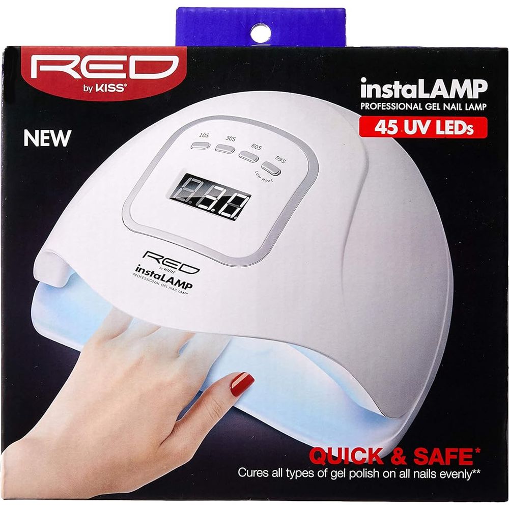 Red by Kiss instaLamp Professional Gel Nail Lamp โ 45 UV LEDs, 4 Timers, Fast Curing for All Gel Types - Beauty Exchange Beauty Supply