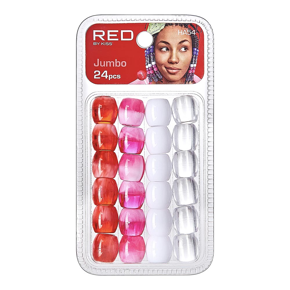 Red by Kiss Jumbo Hair Beads 24pcs - Beauty Exchange Beauty Supply