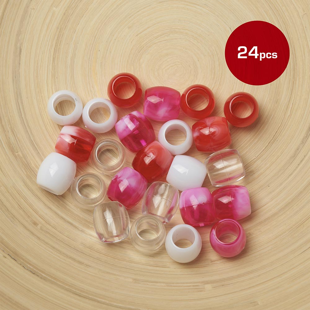 Red by Kiss Jumbo Hair Beads 24pcs - Beauty Exchange Beauty Supply