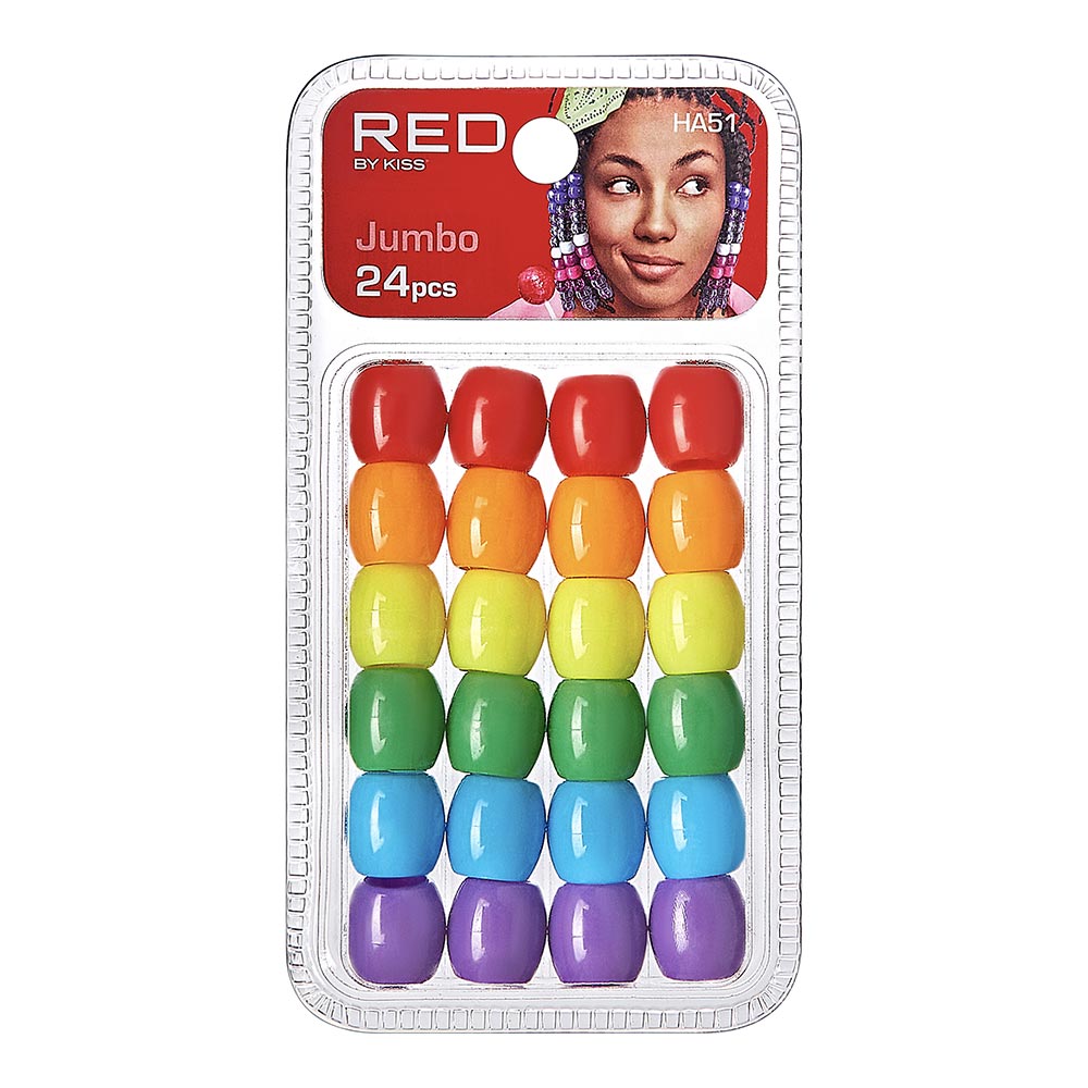 Red by Kiss Jumbo Hair Beads 24pcs - Beauty Exchange Beauty Supply