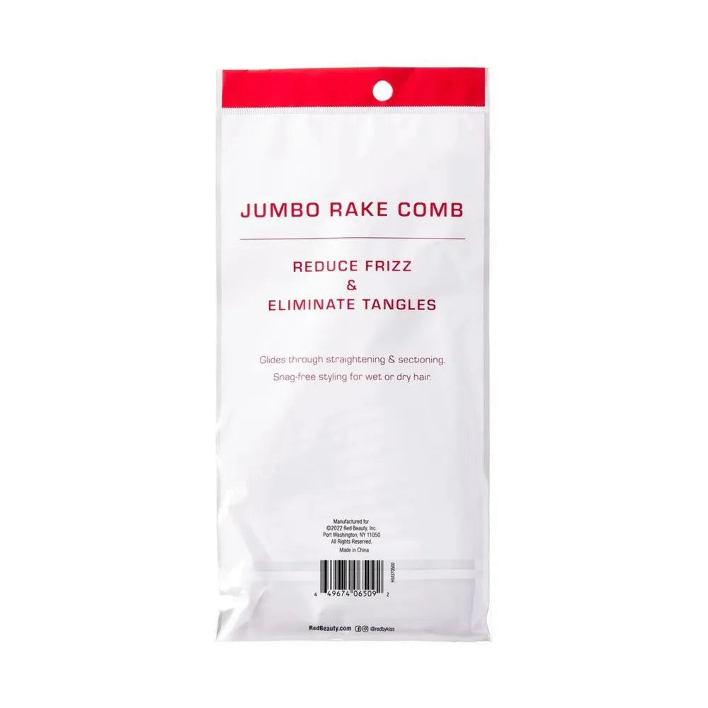 Red by Kiss Jumbo Rake Comb โ HM37 | Wide Tooth Comb for Detangling Thick, Curly, or Textured Hair | Gentle & Durable - Beauty Exchange Beauty Supply