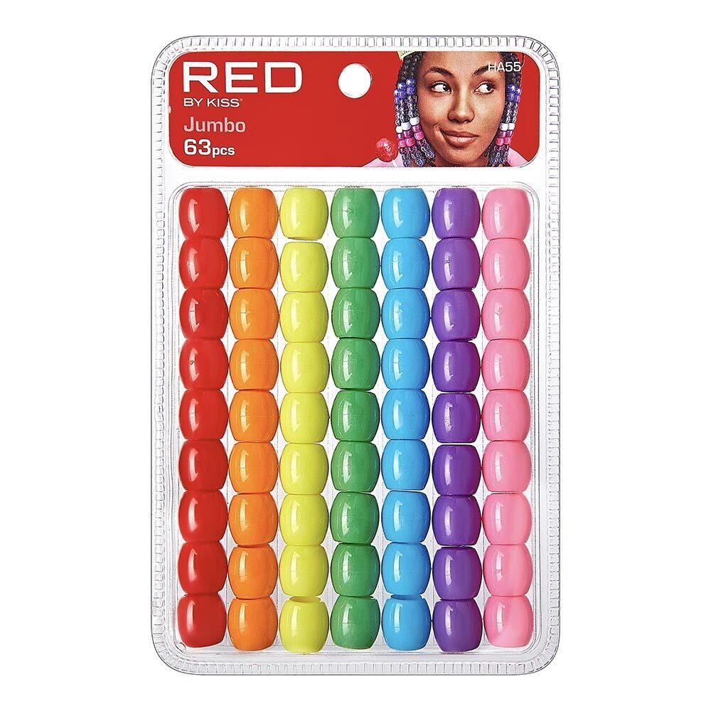 Red by Kiss Jumbo Vivid Assorted Hair Beads 63pcs - Beauty Exchange Beauty Supply