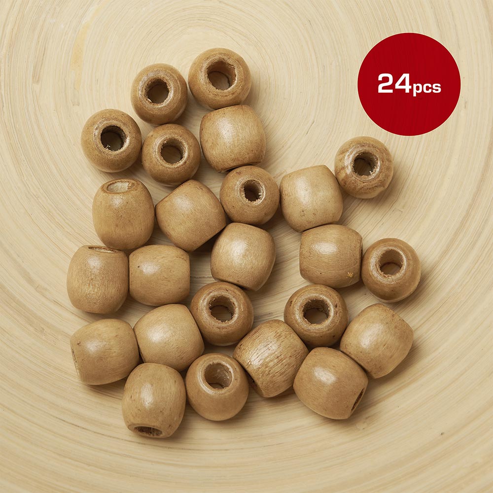 Red by Kiss Jumbo Wood Hair Beads 24pcs - Beauty Exchange Beauty Supply