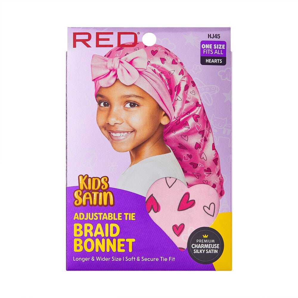 Red by Kiss Kids Adjustable Tie Bonnet - Beauty Exchange Beauty Supply