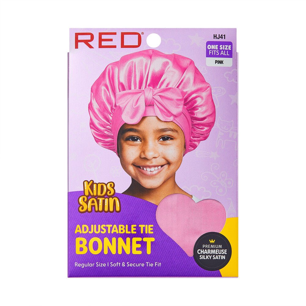 Red by Kiss Kids Adjustable Tie Bonnet - Beauty Exchange Beauty Supply
