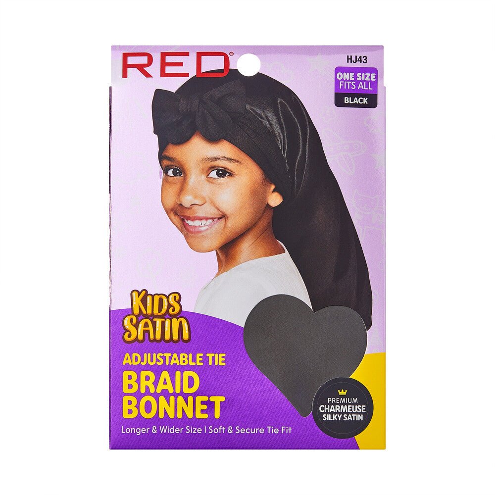 Red by Kiss Kids Adjustable Tie Bonnet - Beauty Exchange Beauty Supply