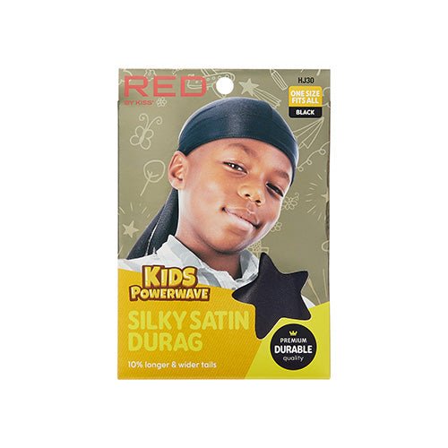 Red by Kiss Kids Power Wave Silky Satin Durag โ Smooth Compression for Young Wavers | HJ30โHJ31 - Beauty Exchange Beauty Supply