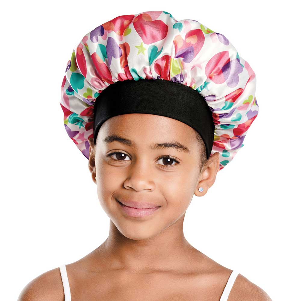 Red by Kiss Kids Satin Bonnet – Frizz - Free Sleep & Cute Prints for Healthy Hair | HJ03–HJ12 - Beauty Exchange Beauty Supply
