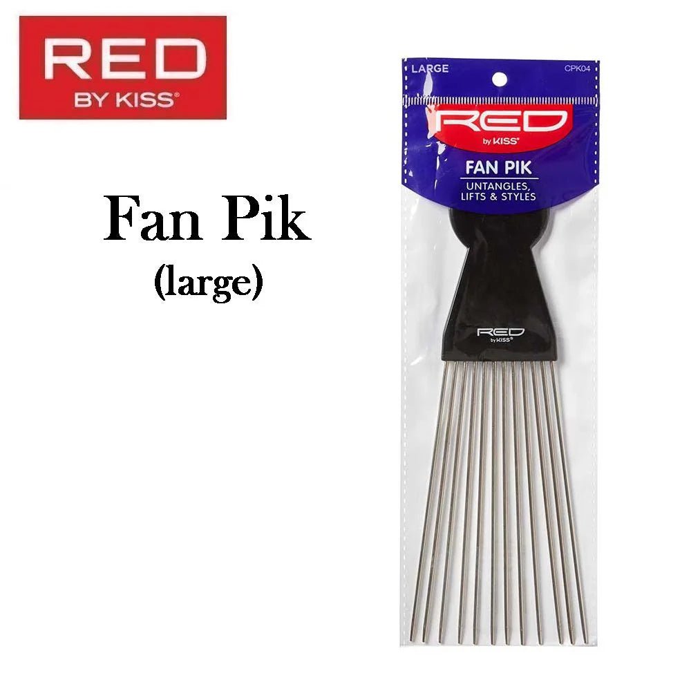 Red by Kiss Large Fan Pik Comb – CPK04 | Extra - Wide Pik for Maximum Volume on Natural, Curly & Coily Hair - Beauty Exchange Beauty Supply