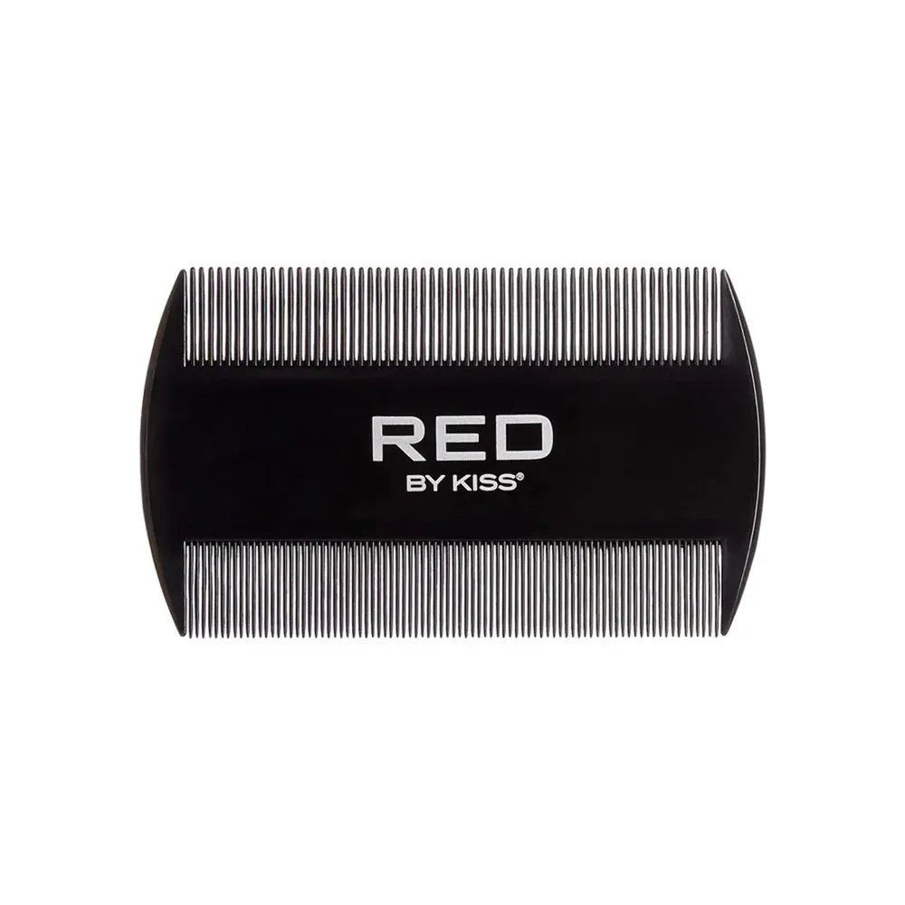 Red by Kiss Lice Comb – 2 Pcs – HM27 | Fine - Tooth Metal & Plastic Combs for Lice & Nit Removal – Precision Grooming Tool Se - Beauty Exchange Beauty Supply