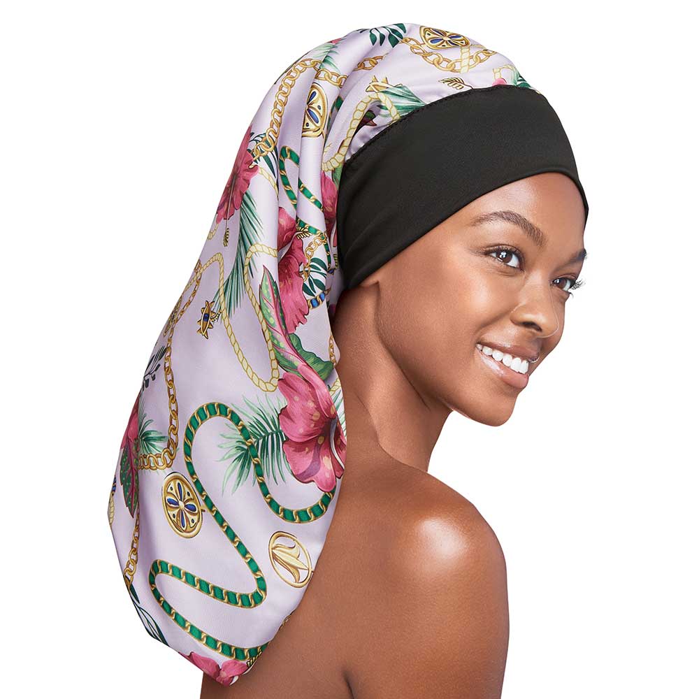 Red by Kiss Luxury Satin Wide Edge Braid Bonnet | Extra Room for Braids & Locs | Black, Assorted, Leopard, Luxury Print | One Size - Beauty Exchange Beauty Supply