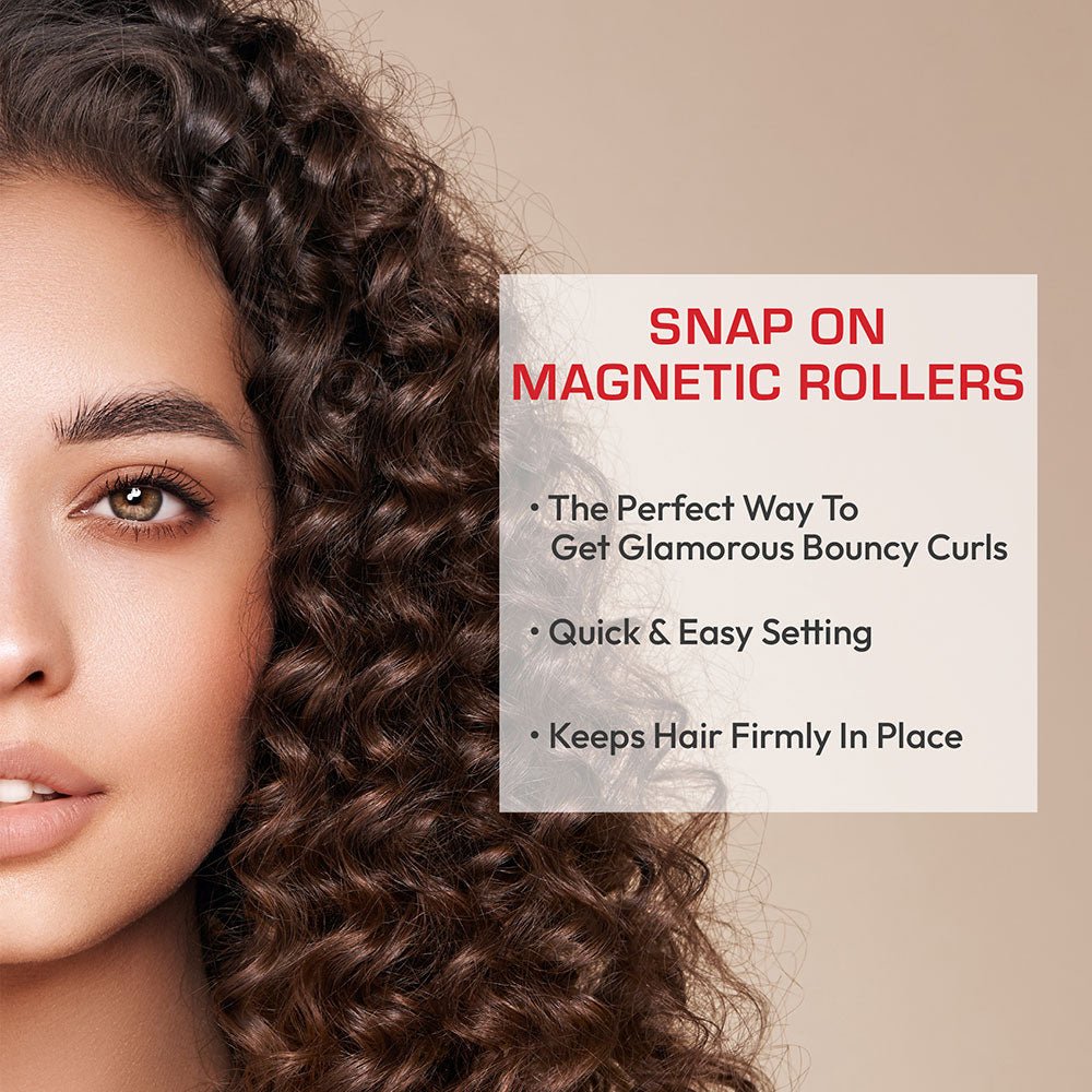 Red by Kiss Magnetic Rollers | HRM07–HRM12 | Smooth, Defined Curls Without Heat - Beauty Exchange Beauty Supply