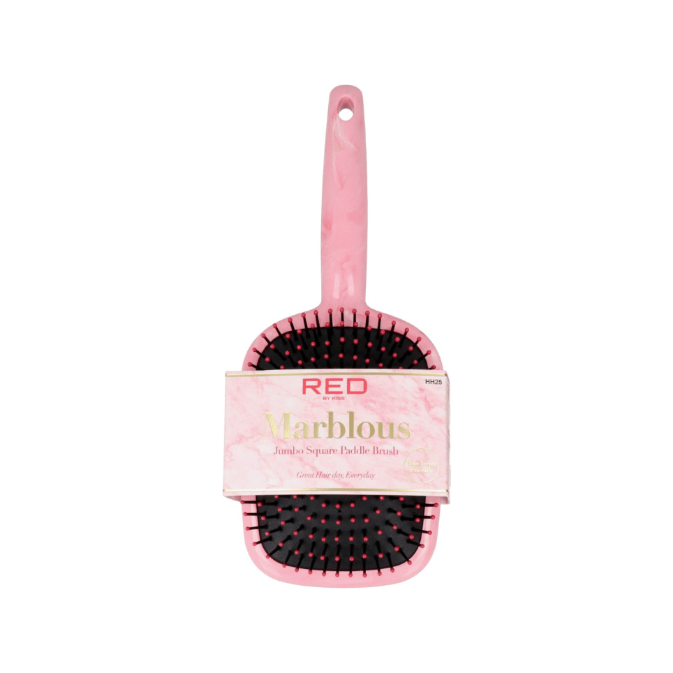 Red by Kiss Marblous Jumbo Square Paddle Brush HH25 – Extra Coverage, Ultra Glam | Size: Jumbo Square Paddle - Beauty Exchange Beauty Supply