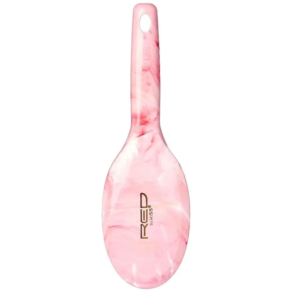 Red by Kiss Marblous Round Paddle Brush HH22 โ Smooth, Shape & Shine in Style | Size: Standard Round Paddle - Beauty Exchange Beauty Supply