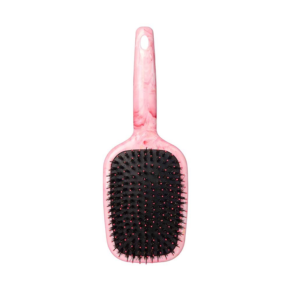 Red by Kiss Marblous Square Paddle Brush HH26 – Everyday Glide with Marble Shine | Size: Medium Square Paddle - Beauty Exchange Beauty Supply