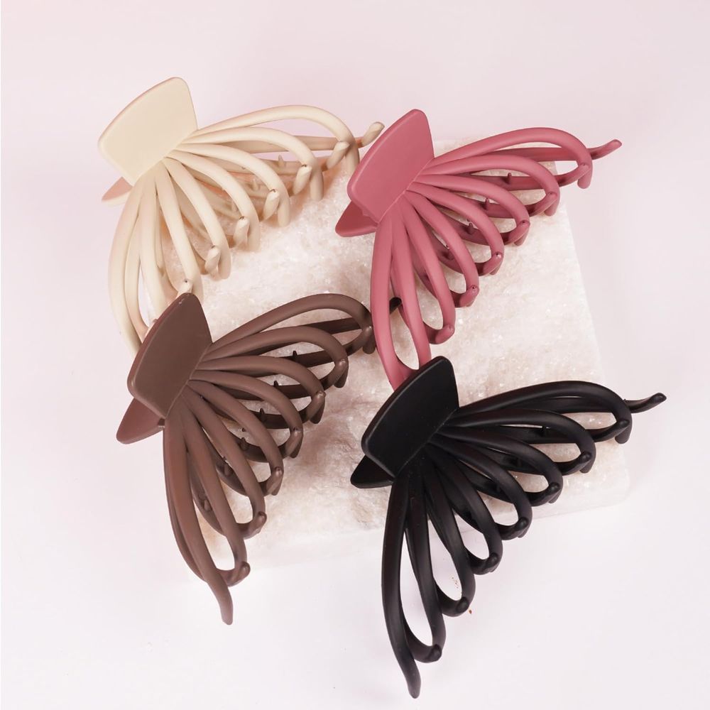 Red by Kiss Matte Butterfly Claw Clip – Jumbo, Assorted Colors, Strong Hold (HMC50) - Beauty Exchange Beauty Supply