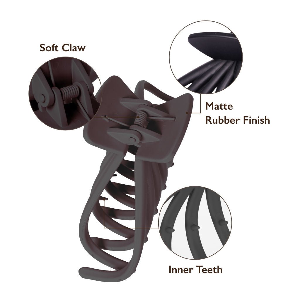 Red by Kiss Matte Butterfly Claw Clip – Jumbo, Black, Strong Hold for Thick Hair (HMC49) - Beauty Exchange Beauty Supply