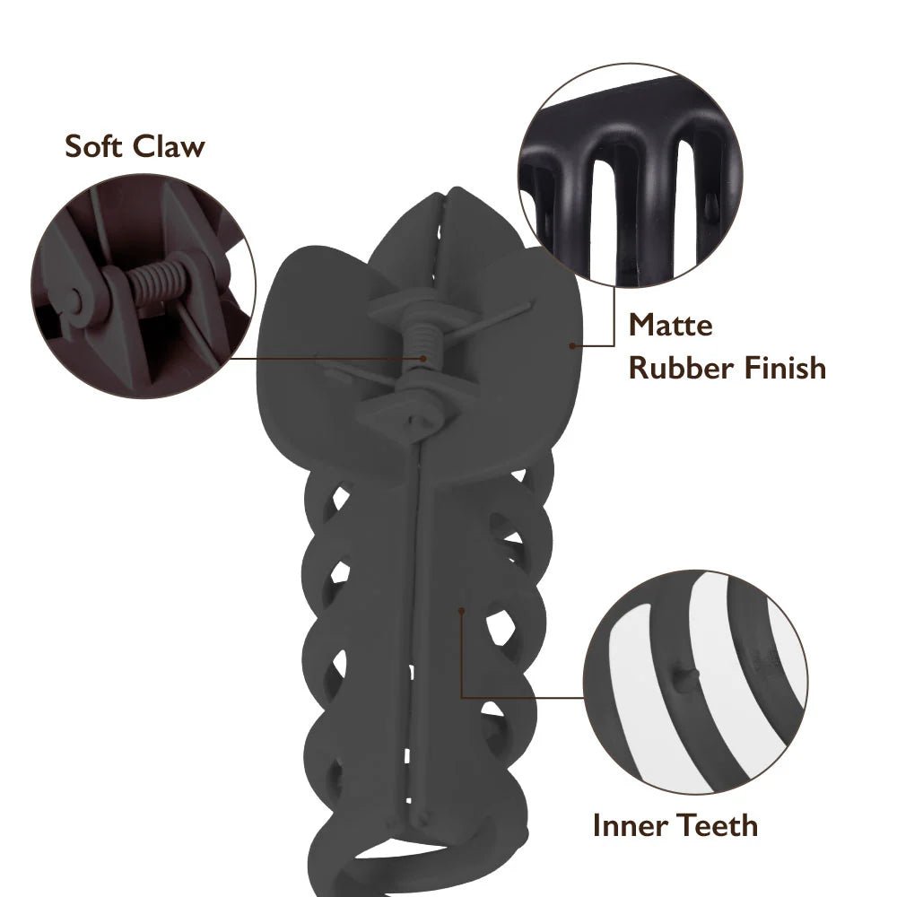 Red by Kiss Matte Butterfly Claw Clip – Large, Black, Soft Grip Hair Accessory (HMC51) - Beauty Exchange Beauty Supply