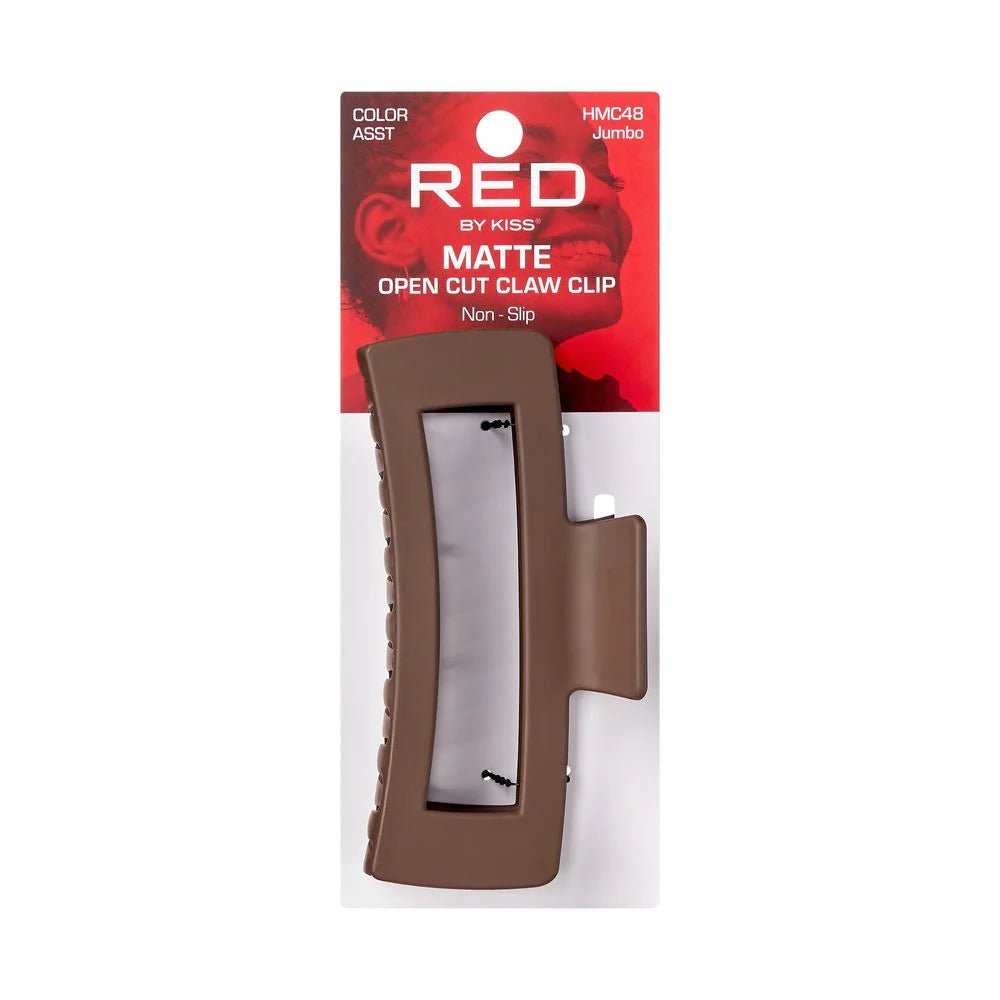 Red by Kiss Matte Open Cut Claw Clip – Jumbo, Strong Hold for Thick Hair (HMC48) - Beauty Exchange Beauty Supply