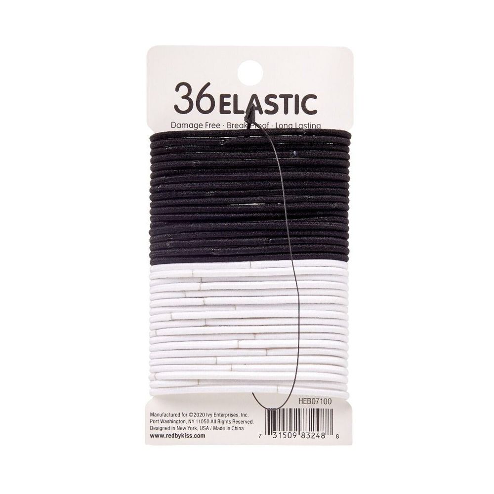 Red by Kiss Maximum Hold Elastic Hair Bands – No Breakage, Strong Grip, 36 Count (2mm) - Beauty Exchange Beauty Supply