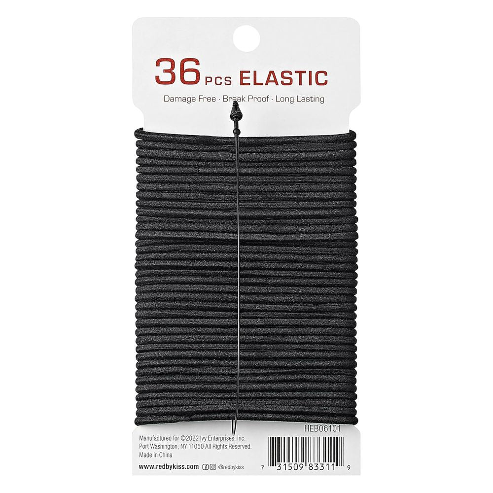 Red by Kiss Maximum Hold Elastic Hair Bands – No Breakage, Strong Grip, 36 Count (2mm) - Beauty Exchange Beauty Supply