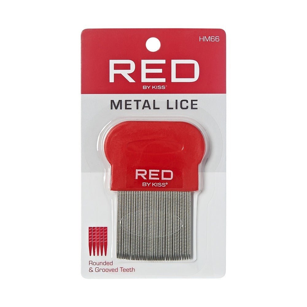 Red by Kiss Metal Lice Comb | HM66 – Precision Lice Removal for Healthy Hair - Beauty Exchange Beauty Supply
