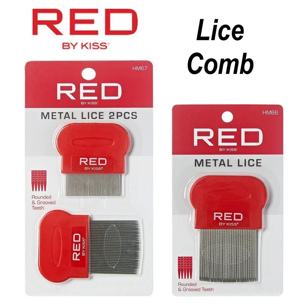 Red by Kiss Metal Lice Comb | HM67 – Effective Lice Removal for Healthy, Lice - Free Hair - Beauty Exchange Beauty Supply