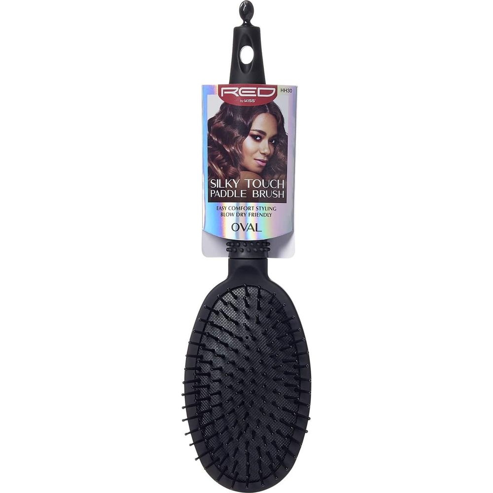 Red by Kiss Oval Sectioning Silky Paddle HH30 – Smooth, Section & Style with Ease | Size: Oval Silky Paddle - Beauty Exchange Beauty Supply