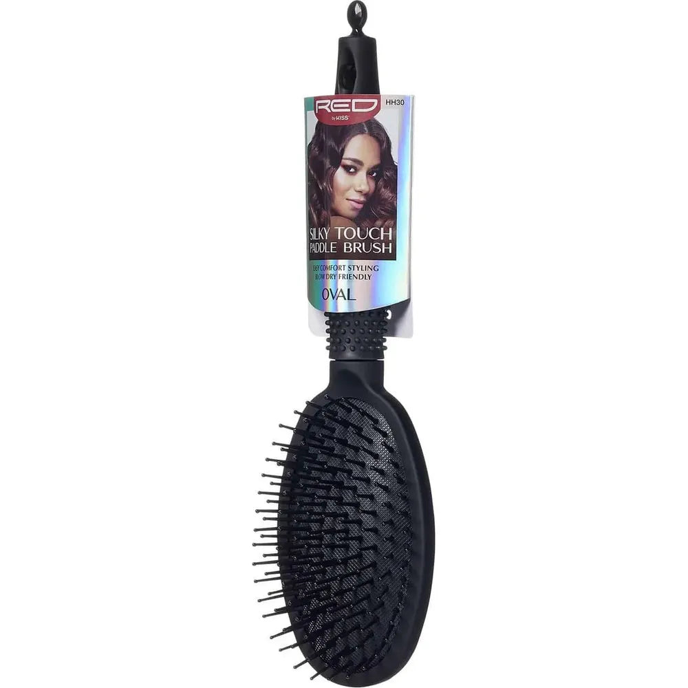 Red by Kiss Oval Sectioning Silky Paddle HH30 – Smooth, Section & Style with Ease | Size: Oval Silky Paddle - Beauty Exchange Beauty Supply