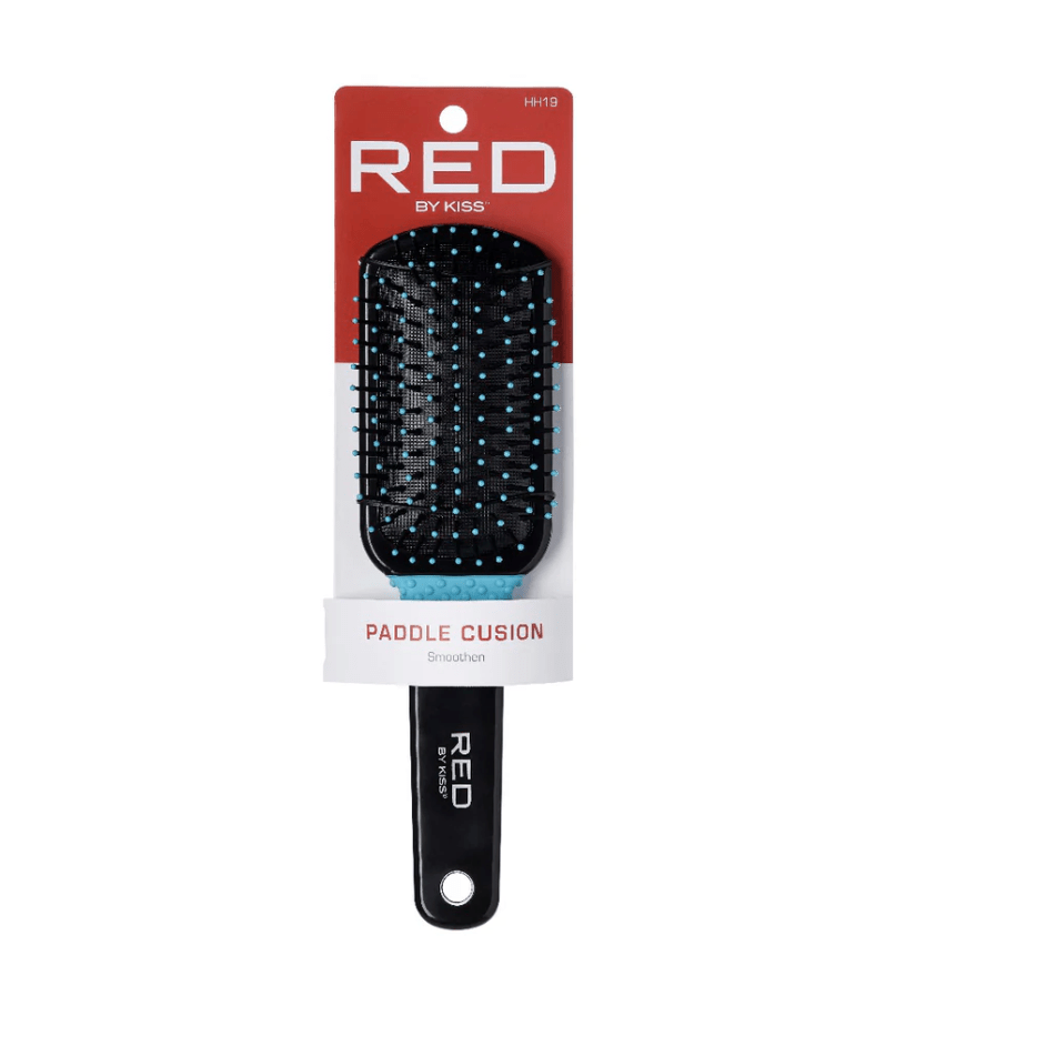 Red by Kiss Paddle Cushion Smoothener Brush HH19 – Glide, Detangle & Smooth with Ease | Size: Full - Length Paddle - Beauty Exchange Beauty Supply