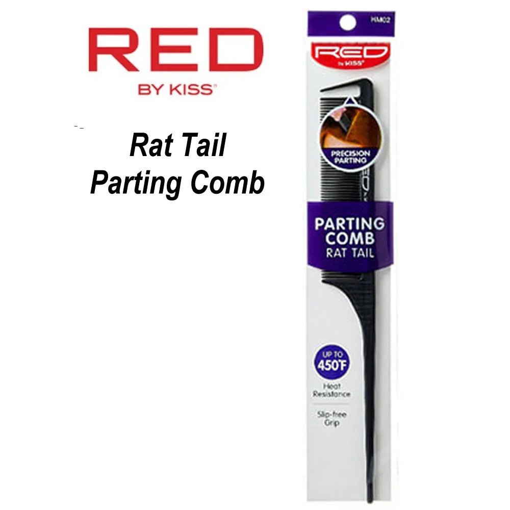 Red by Kiss Parting Rat Tail Comb | HM02 โ Fine - Tooth Styling & Clean Parting in One Sleek Tool - Beauty Exchange Beauty Supply