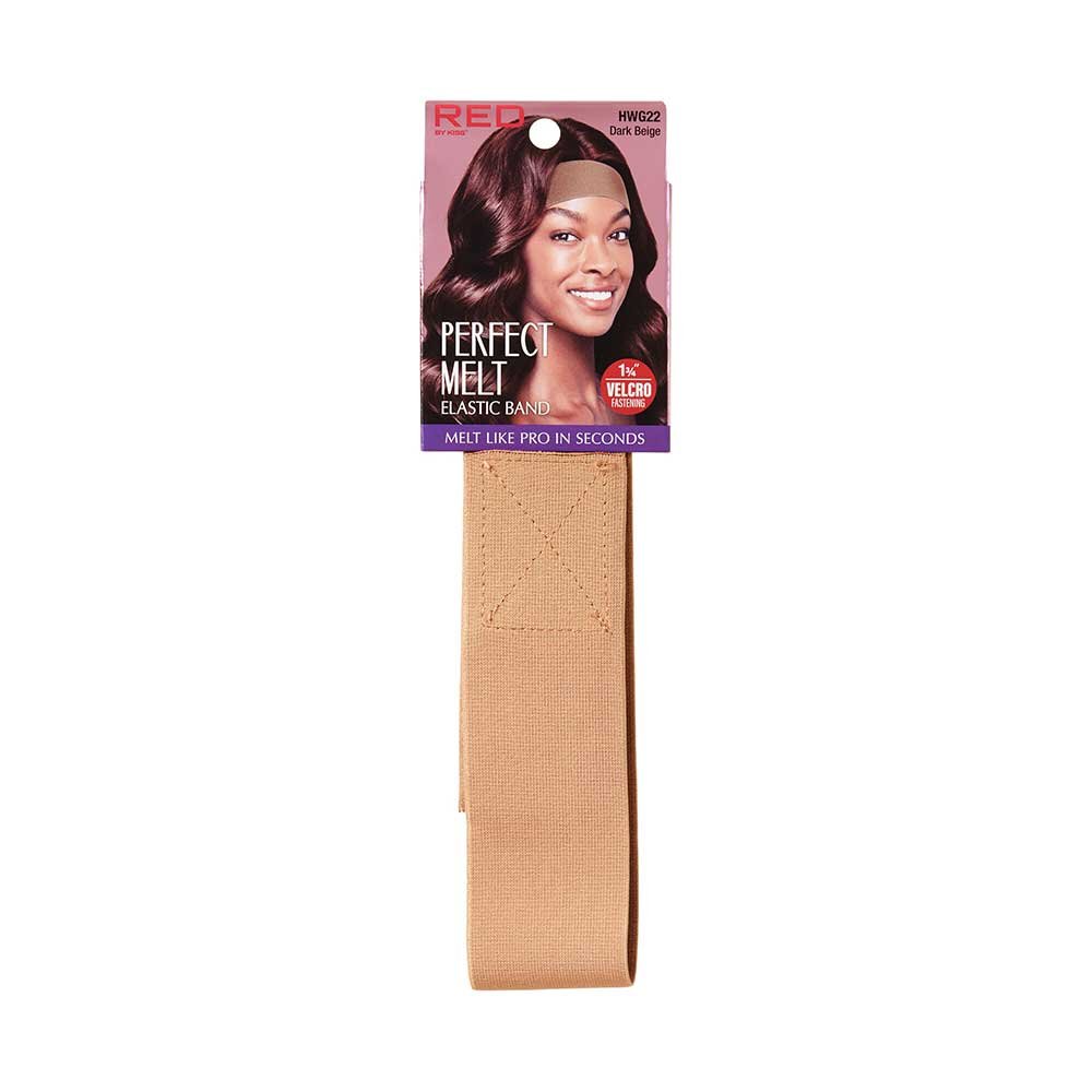 Red by Kiss Perfect Melt Elastic Band – Dark Beige | Seamless Blend, Gentle Hold, One Size - Beauty Exchange Beauty Supply