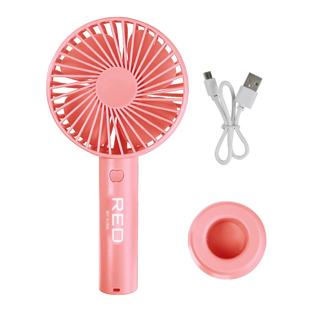 Red by Kiss Portable Handheld Rechargeable Beauty Fan - Beauty Exchange Beauty Supply
