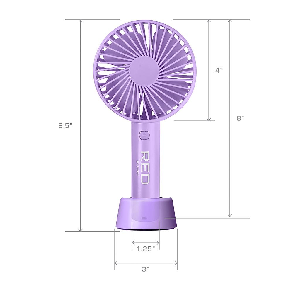 Red by Kiss Portable Handheld Rechargeable Beauty Fan - Beauty Exchange Beauty Supply