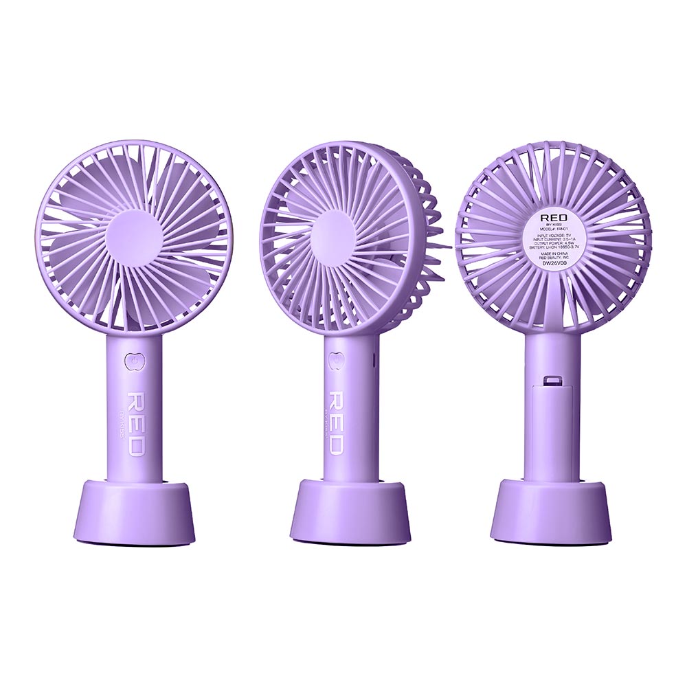 Red by Kiss Portable Handheld Rechargeable Beauty Fan - Beauty Exchange Beauty Supply
