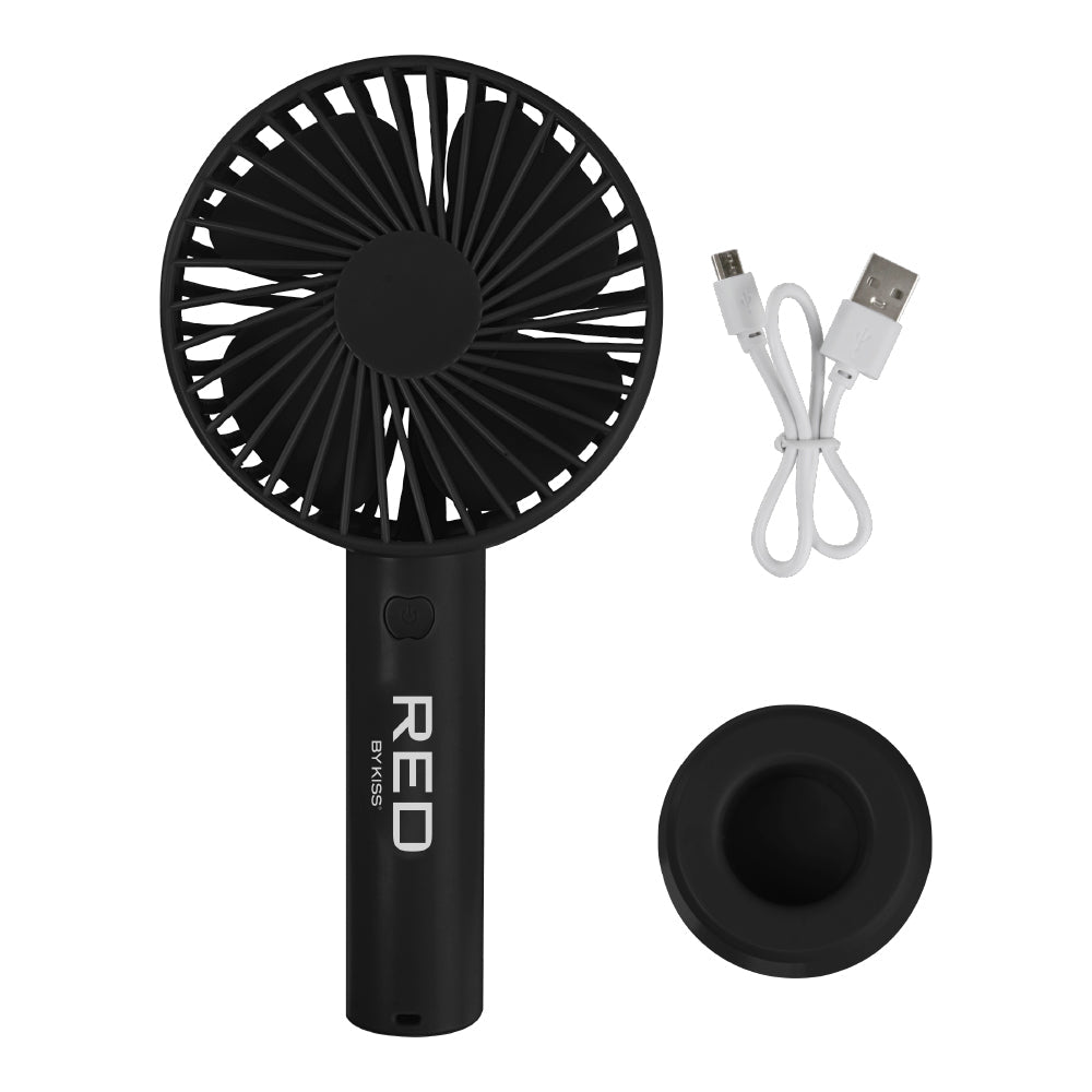 Red by Kiss Portable Handheld Rechargeable Beauty Fan - Beauty Exchange Beauty Supply
